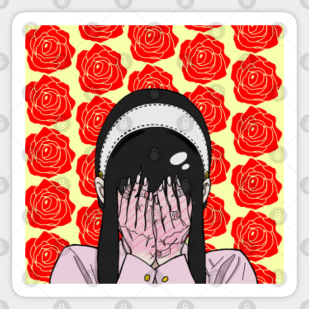 Yor Blushing SPYXFAMILY Merch Yor Cute Sticker TeePublic